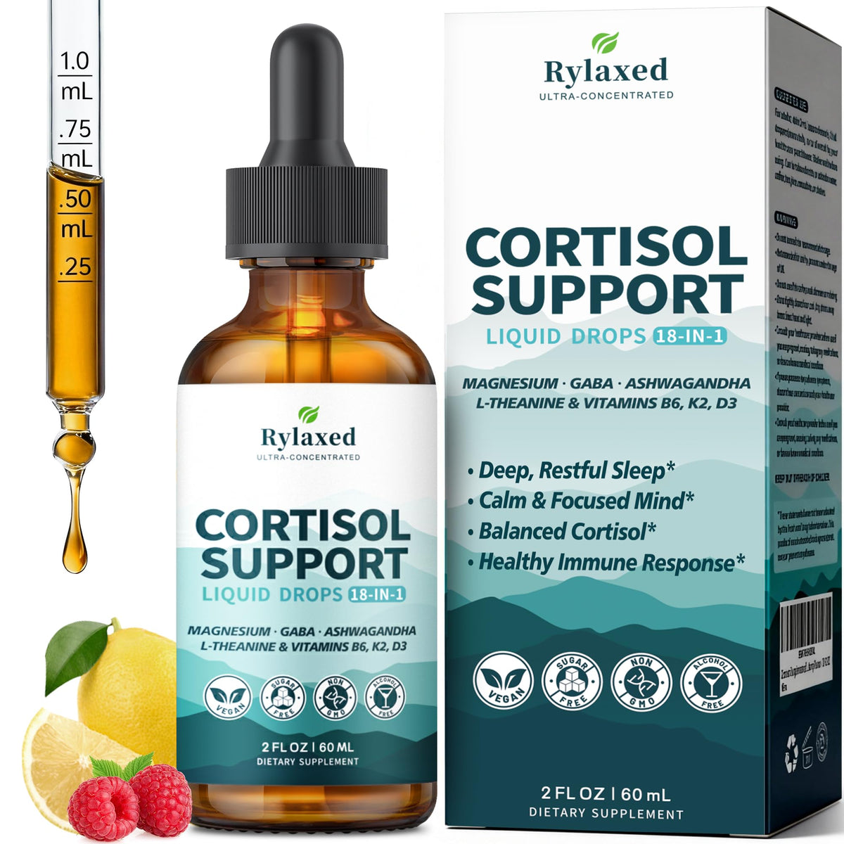 Flacon de 60ml de Rylaxed Complément Alimentaire avec gouttes
