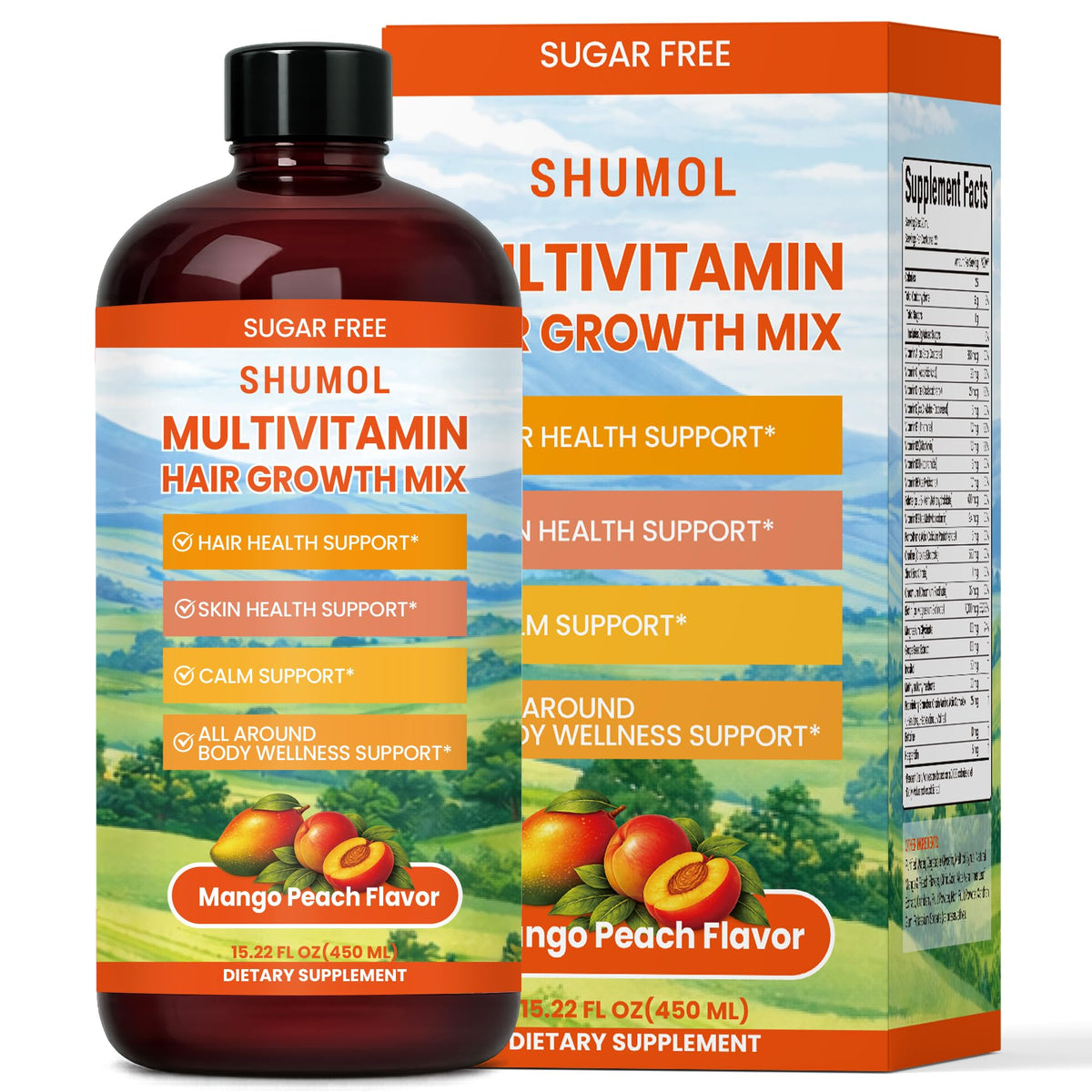 Flacon de 650g de complément multivitaminé liquide Shumol