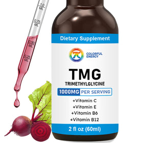 Flacon de 7c Complément Alimentaire Liquide TMG 1000 mg devant un fond neutre