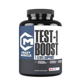 Flacon de 90 capsules Crazy Muscle avec étiquette détaillée