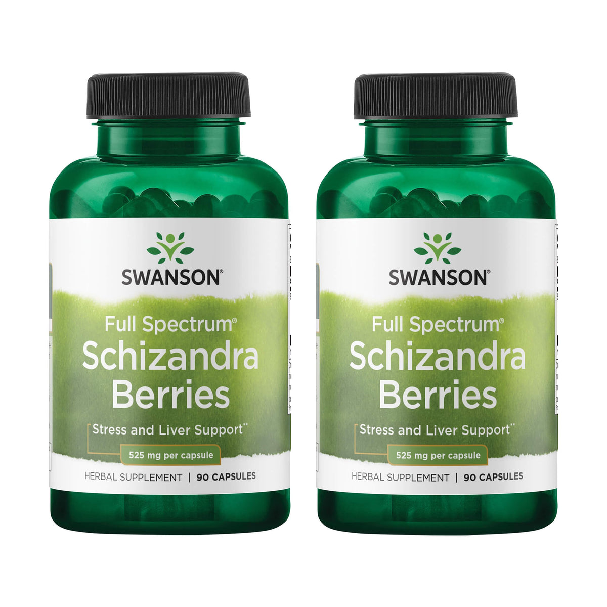 Flacon de 90 capsules de baies de schizandra Swanson 525mg