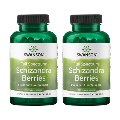 Flacon de 90 capsules de baies de schizandra Swanson 525mg