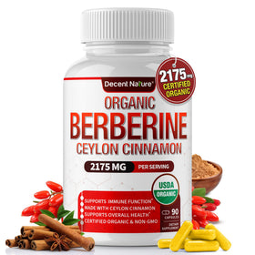 Flacon de 90 capsules de berbérine bio DECENT NATURE