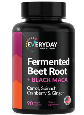Flacon de 90 capsules de Betterave Fermentée et Maca Noir de EVERYDAY NUTRITION