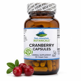 Flacon de 90 capsules de canneberge Pure Mountain Botanicals
