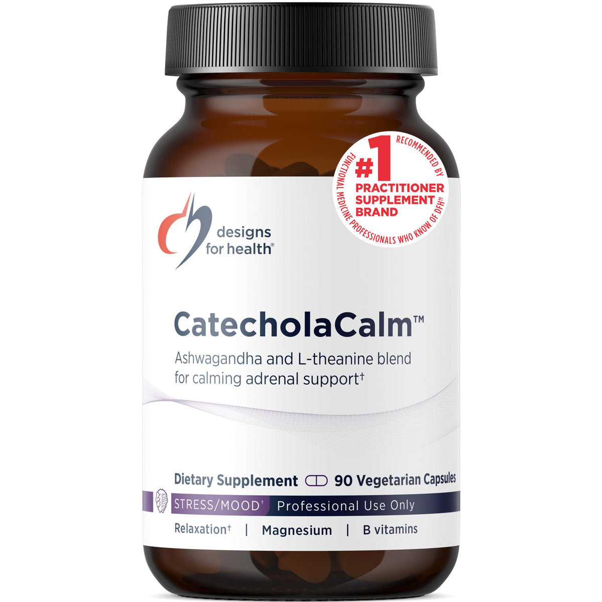 Flacon de 90 capsules de CatecholaCalm de Designs for Health