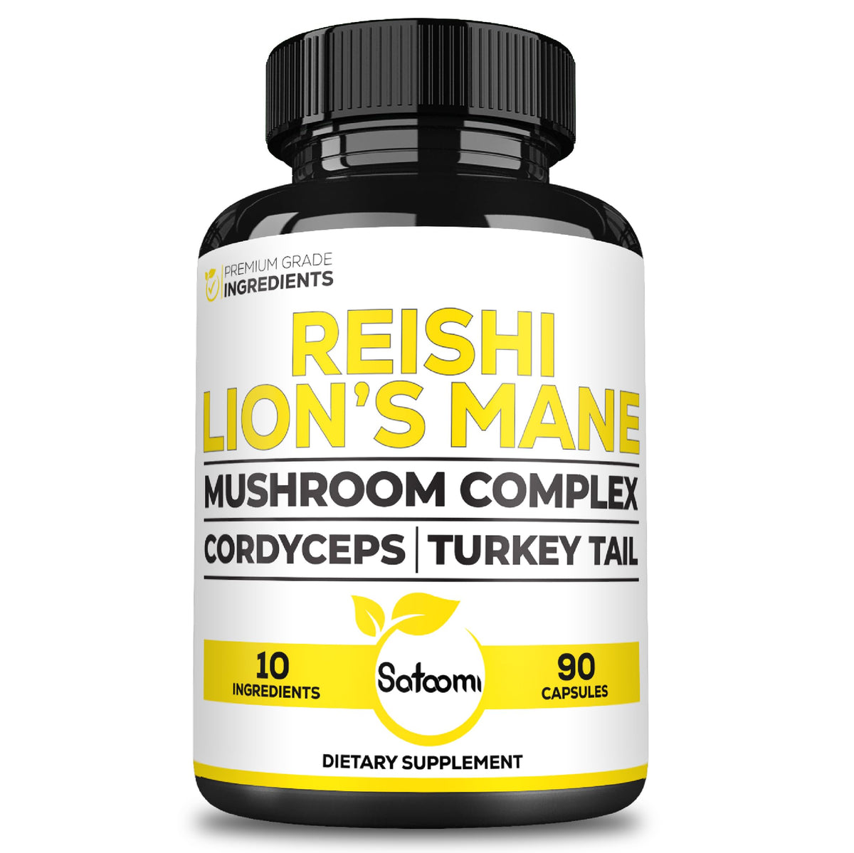 Flacon de 90 capsules de complément alimentaire Reishi Satoomi