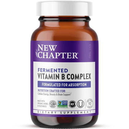 Flacon de 90 capsules de complexe de vitamines B fermentées bio New Chapter