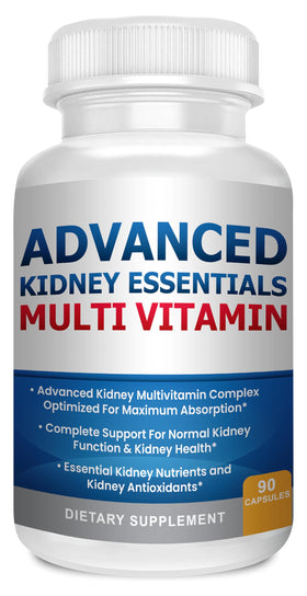 Flacon de 90 capsules de Kidney Restore Advanced Kidney Essentials Multivitamin
