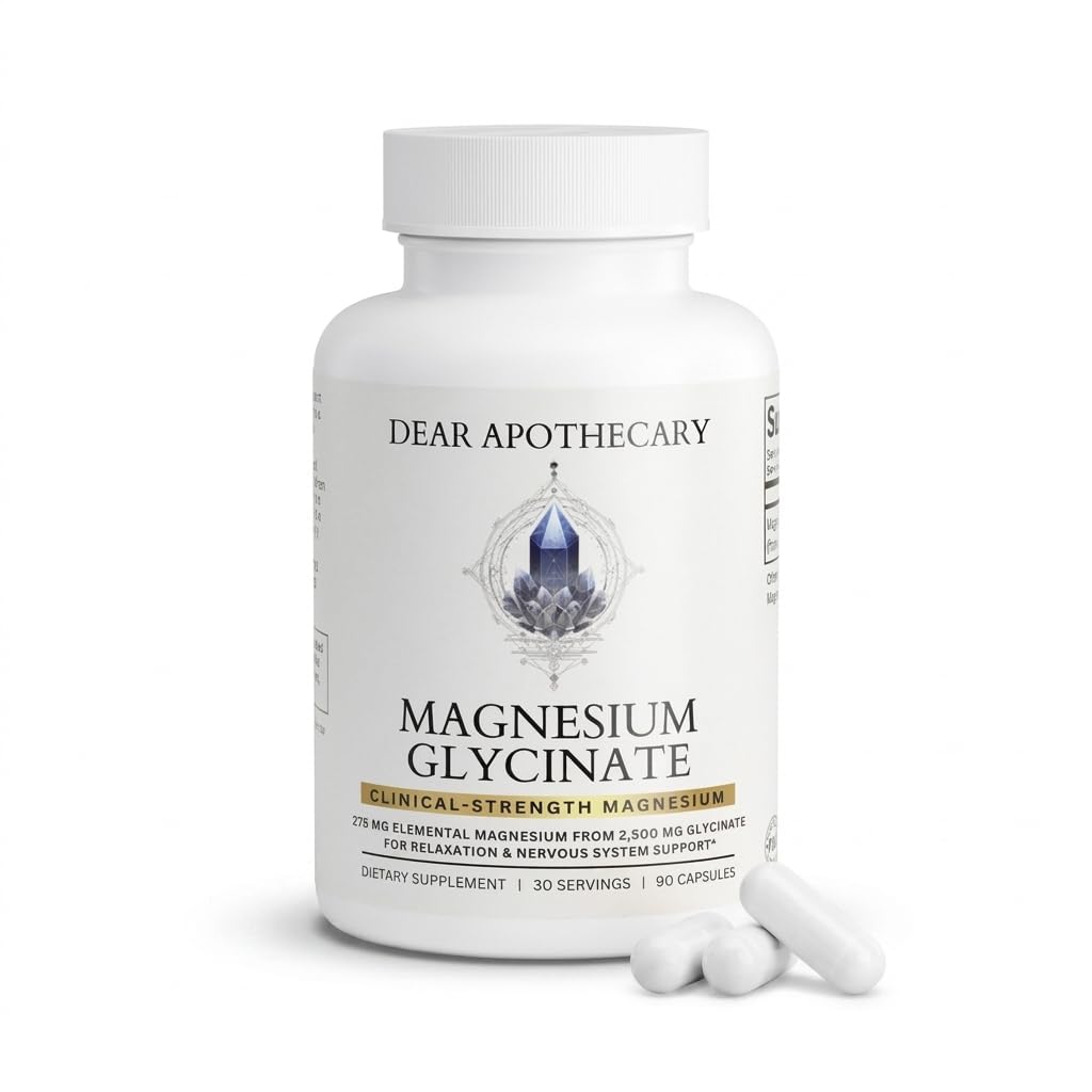Flacon de 90 capsules de magnésium glycinate 275mg Dear Apothecary