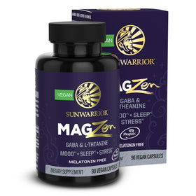 Flacon de 90 capsules de magnésium L-théanine Sunwarrior