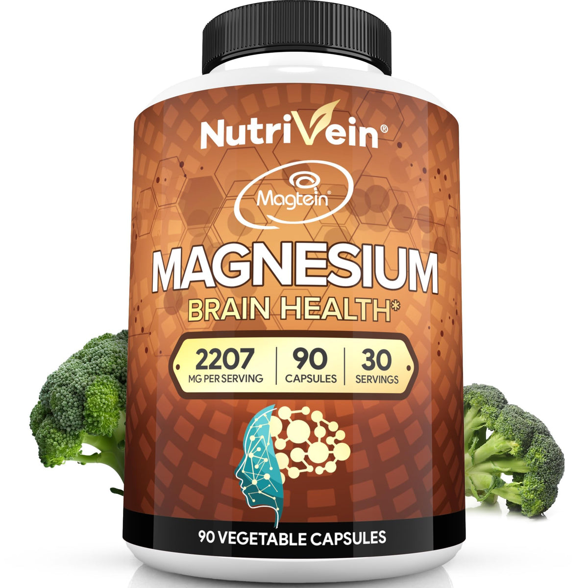 Flacon de 90 capsules de Magnésium L-Thréonate Nutrivein