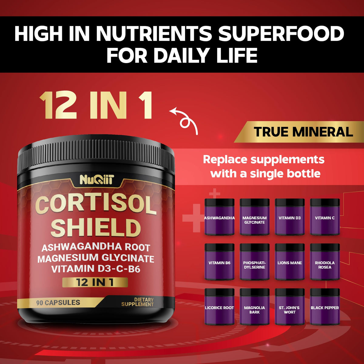 Flacon de 90 capsules de NUQIIT sur table