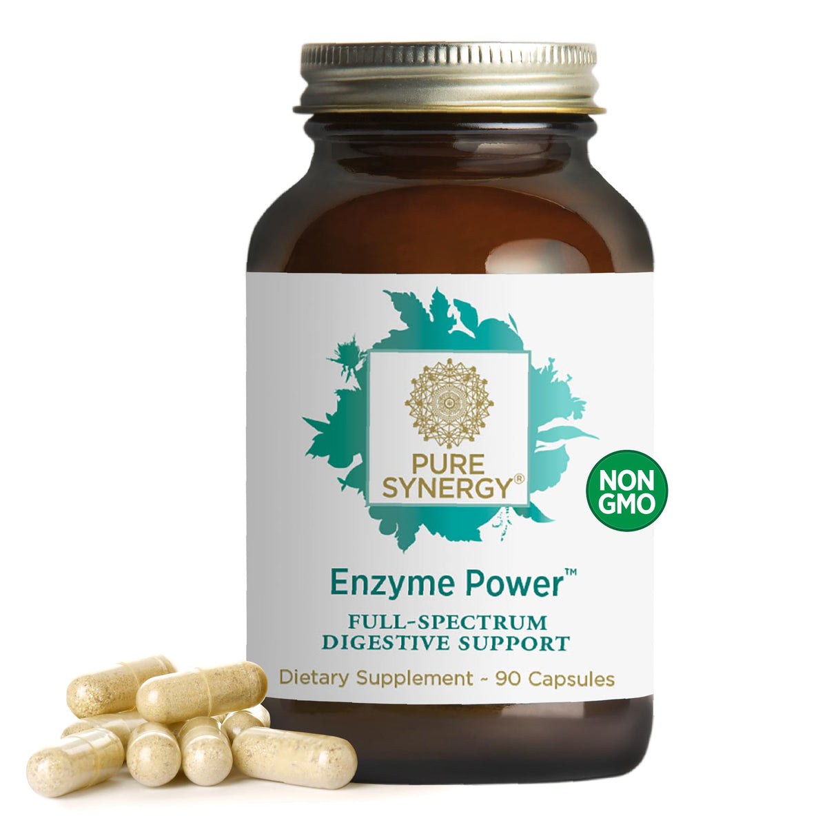 Flacon de 90 capsules de PURE SYNERGY Enzymes daily