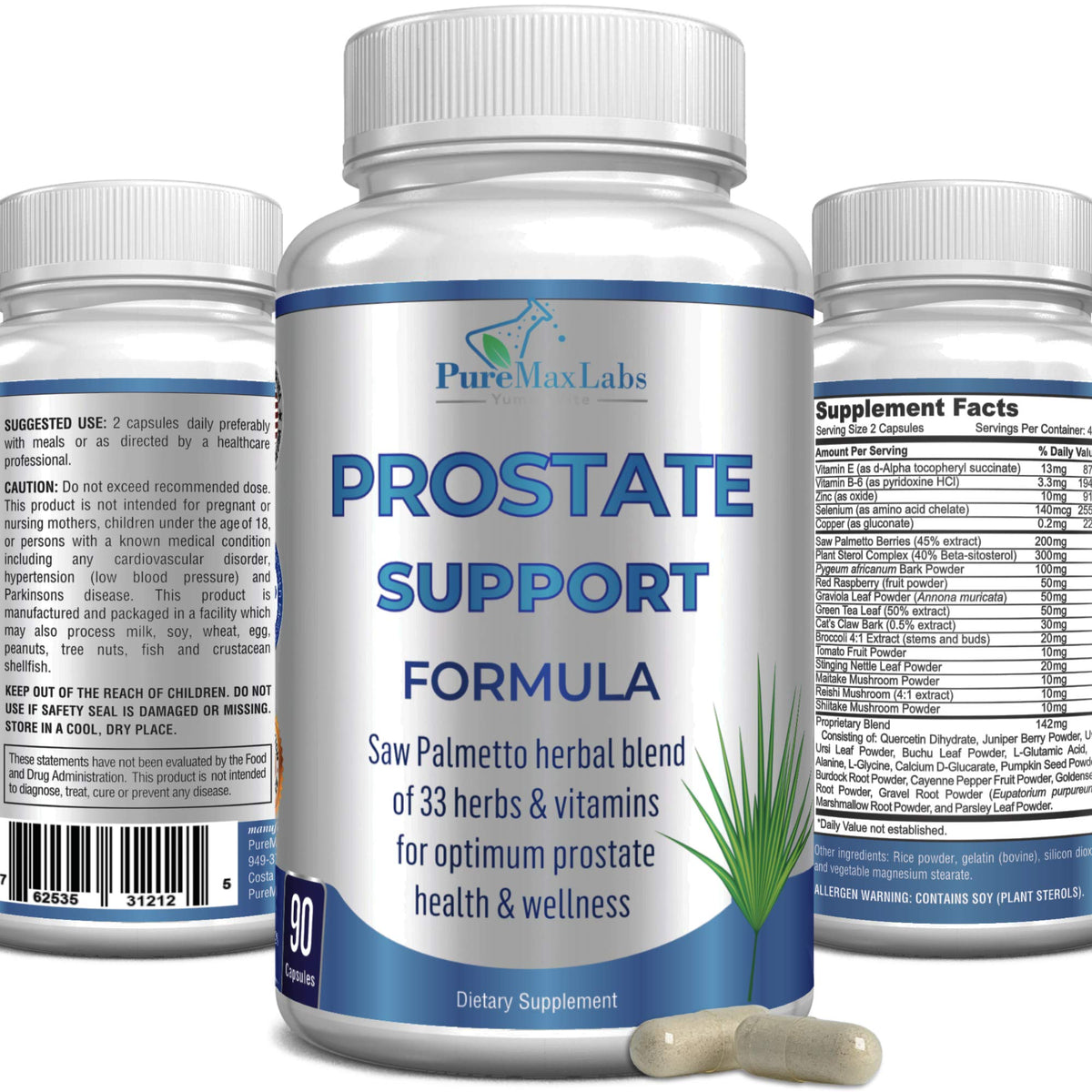 Flacon de 90 capsules de YUMMYVITE Complément Alimentaire Prostate