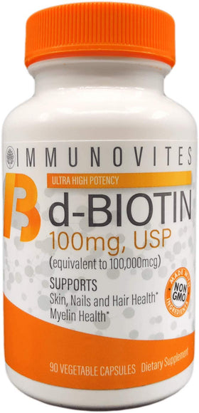Flacon de 90 capsules végétales daily wellness Biotine 100mg