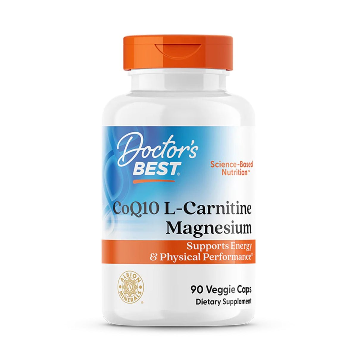 Flacon de 90 capsules végétales Doctor's BEST CoQ10 L-Carnitine Magnésium