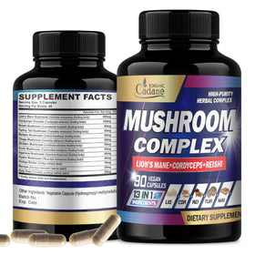 Flacon de 90 capsules végétales Organic Cadane Complexe de Champignons