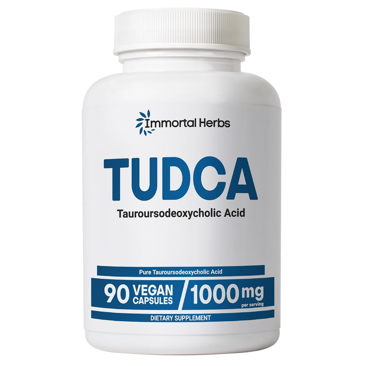 Flacon de 90 capsules végétales TUDCA 1000mg d'Immortal Herbs