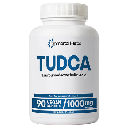 Flacon de 90 capsules végétales TUDCA 1000mg d'Immortal Herbs