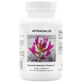 Flacon de 90 capsules végétariennes d'Astragalus avec étiquette