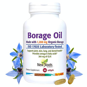 Flacon de 90 gélules d'huile de bourrache BIO NEW ROOTS HERBAL
