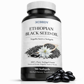 Flacon de 90 gélules d'huile de graine noire éthiopienne XCBBDY