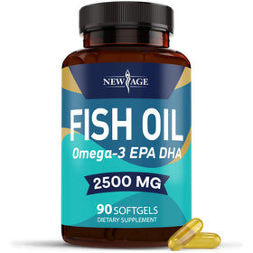 Flacon de 90 gélules d'huile de poisson Omega 3 NEW AGE
