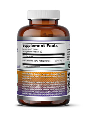Flacon de Amazing Nutrition AAKG 3500 Mg avec texte descriptif