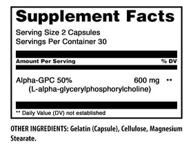 Flacon de Amazing Nutrition Alpha GPC avec 60 capsules