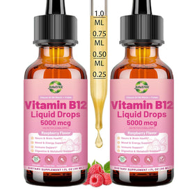 Flacon de B12 liquide JUIWEFKK 5000 mcg vue de face