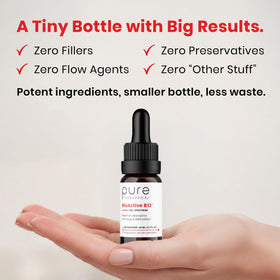 Flacon de B12 Methylé Pure Therapro Rx à côté d'autres vitamines