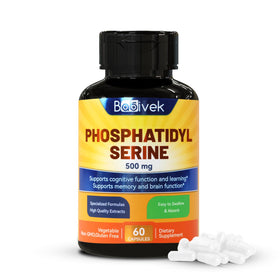 Flacon de Babivek Phosphatidylserine 500mg, 60 capsules, vue de face