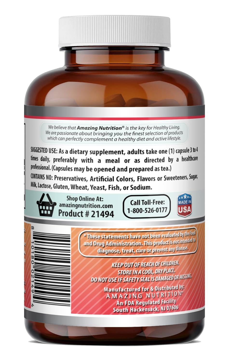 Flacon de Baies de Hawthorn 565 mg, fabrication américaine