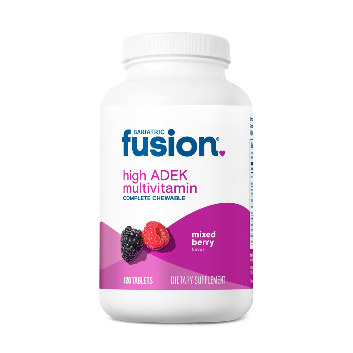 Flacon de Bariatric Fusion multivitamine mâchable saveur baies mixtes