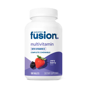Flacon de Bariatric Fusion Multivitamine Mâchable Très Baies 120 Comprimés vue de face