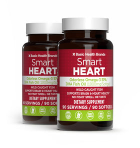 Flacon de Basic Brands huile de poisson Omega-3 1000mg, 90 gélules