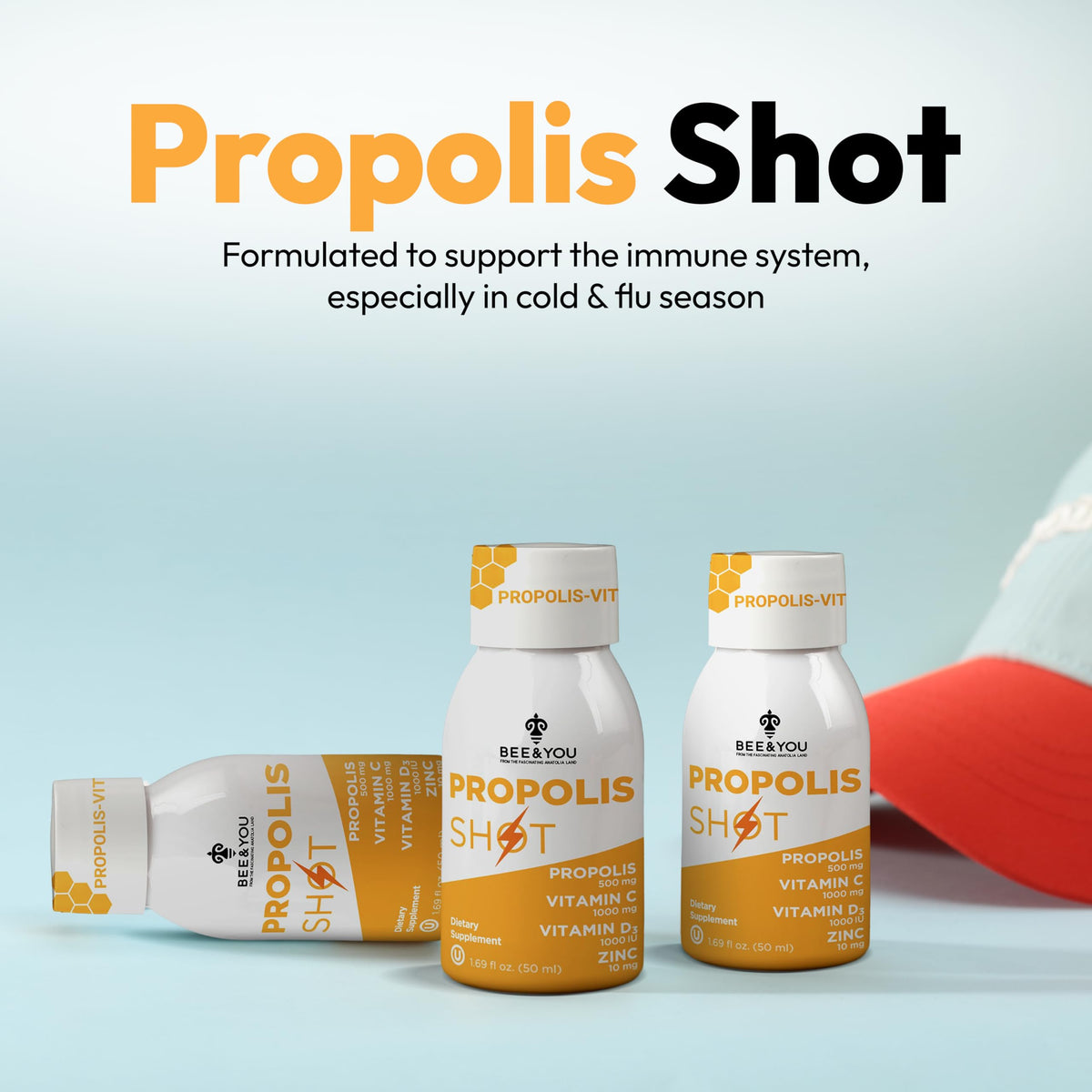 Flacon de BEE & YOU Propolis avec étiquette visible