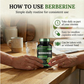 Flacon de Berbérine 1200mg avec étiquette visible