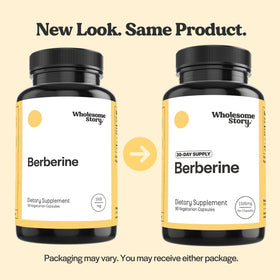 Flacon de Berbérine 1500mg sur une table en bois