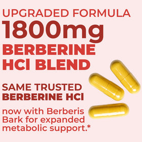 Flacon de Berbérine 1800mg avec capsules à côté