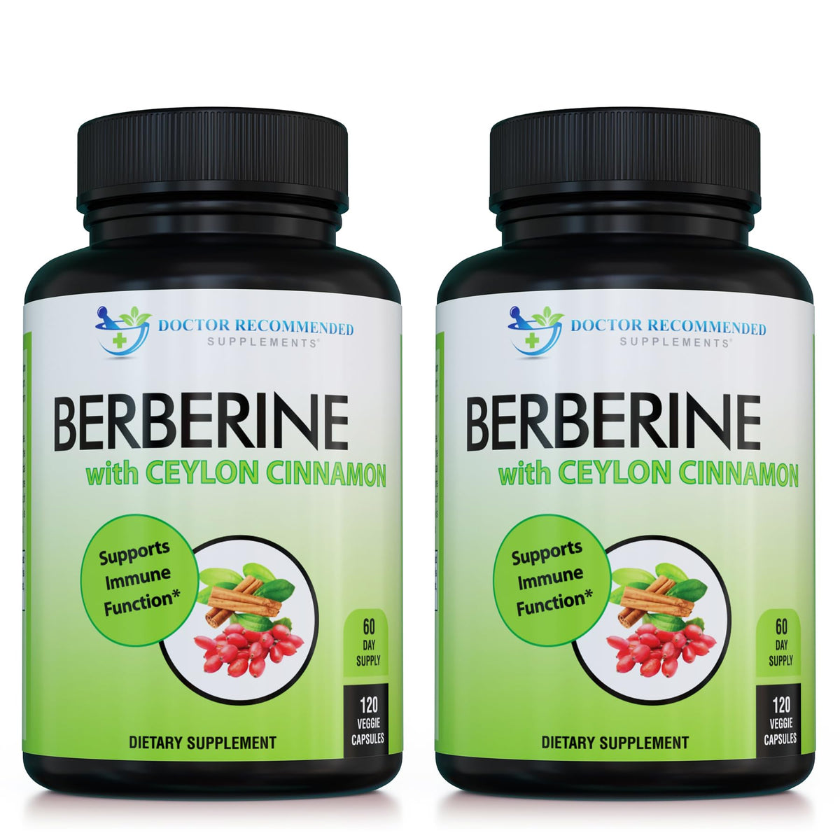 Flacon de Berberine et Cannelle de Ceylan 1200mg vue de face