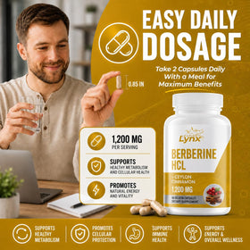 Flacon de Berbérine HCl ouvert avec capsules visibles
