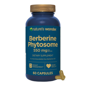 Flacon de Berberine Phytosome 550 mg Nature's Wonder vue de face