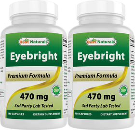 Flacon de Best Naturals Eyebright 470 mg avec 180 capsules