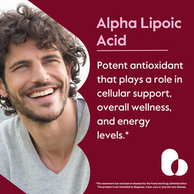 Flacon de BESTVITE Acide Alpha Lipoïque 600mg avec étiquette visible