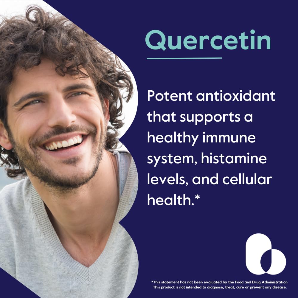Flacon de BESTVITE Quercetin 500mg avec étiquette claire