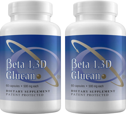 Flacon de Beta 1,3D Glucan 500 mg de Transfer Point, 120 capsules
