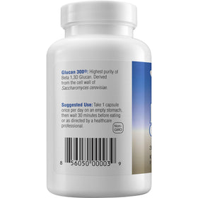 Flacon de Beta 1,3D Glucan 500 mg de Transfer Point ouvert avec capsules visibles