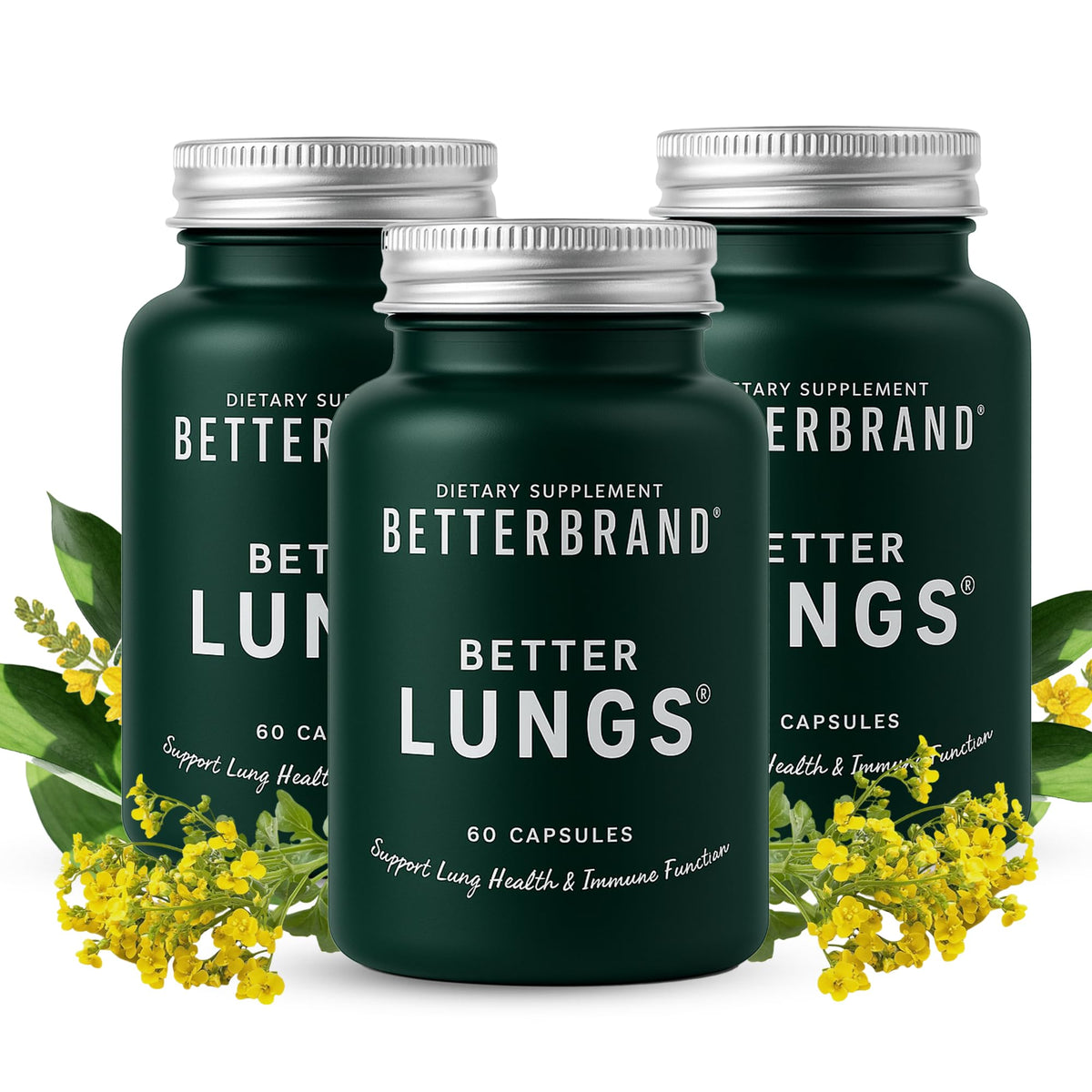 Flacon de Betterbrand BetterLungs avec 60 capsules